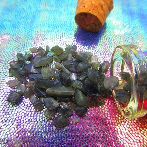 Labradorite Gemstone Chips In A Bottle Embellishments Natural Semi Precious